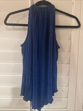 NOBO Royal Blue Pleated Halter Top